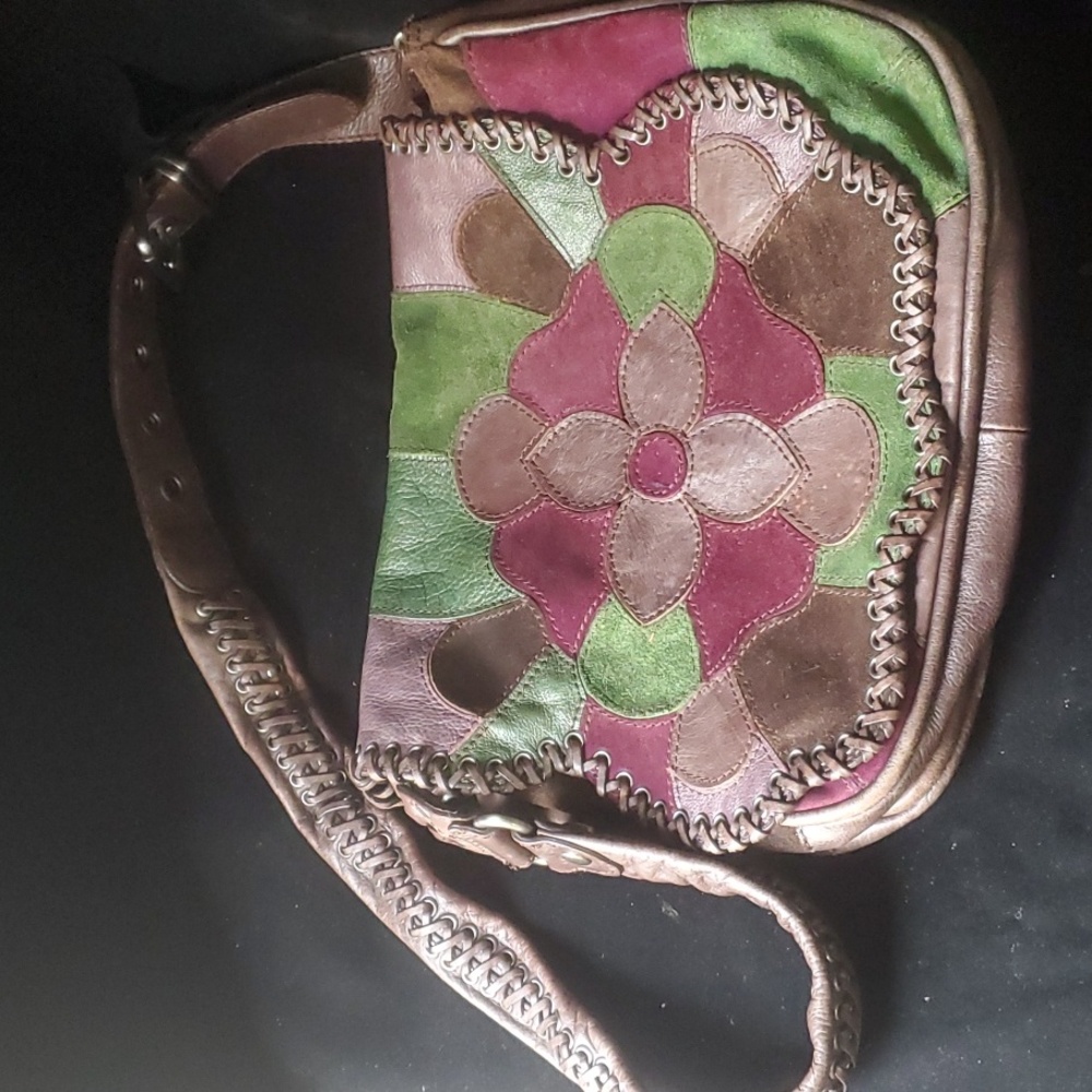 Lockheart Braided Leather And Patchwork Crossbody… - image 1